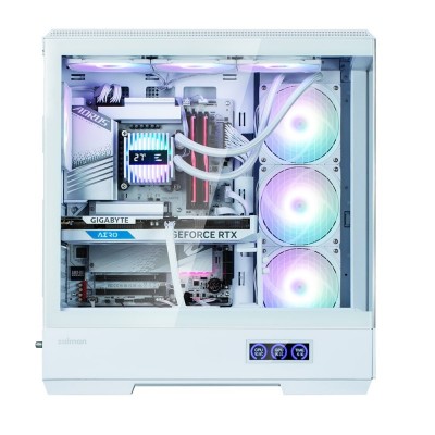 Корпус Zalman P50 DS без БЖ, 2xUSB3.0, 1xUSBType-C, 4x120мм ARGB, VGA 435мм, LCS ready, TG Side Panel, ATX, білий