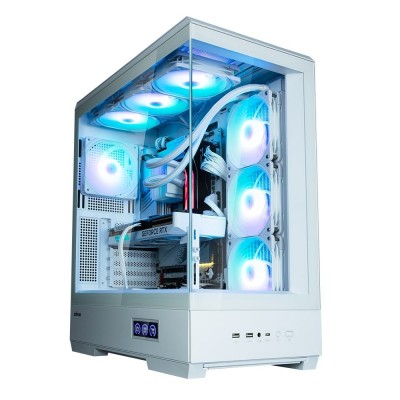 Корпус Zalman P50 DS без БЖ, 2xUSB3.0, 1xUSBType-C, 4x120мм ARGB, VGA 435мм, LCS ready, TG Side Panel, ATX, білий