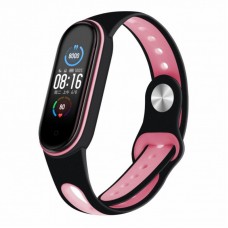 Ремінець до фітнес браслета BeCover Sport Style для Xiaomi Mi Smart Band 5 Black-Pink (705167) Ремінець до фітнес браслета BeCover Sport Style для Xiaomi Mi Smart Band 5 Black-Pink (705167)