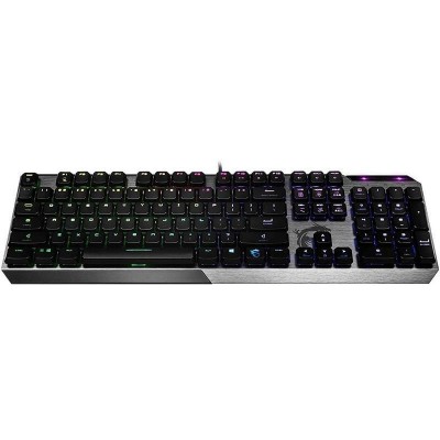 Клавіатура механічна MSI Vigor GK50 LOW PROFILE UA 104key, Kailh White, USB-A, EN/UKR/RU, RGB, чорний