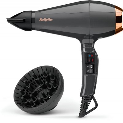 Фен Babyliss Air Pro, 2200Вт, 2 режими, дифузор, іоніз-я, хол. обдув, чорний