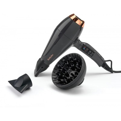 Фен Babyliss Air Pro, 2200Вт, 2 режими, дифузор, іоніз-я, хол. обдув, чорний