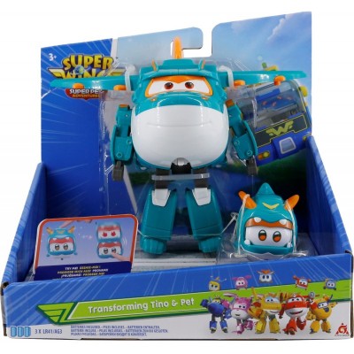 Ігровий набір Super Wings Transforming Тіно і улюбленець (Tino & Pet)