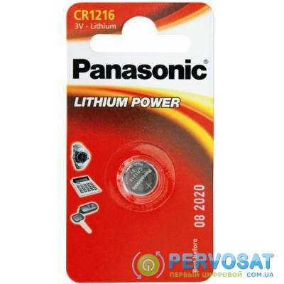 Батарейка PANASONIC CR 1216 * 1 LITHIUM (CR-1216EL/1B)