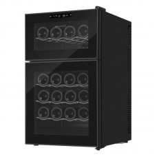 Винна шафа Philco PW24FD/2 зони/24 бутилок/температура 8-18 С/Led-підсвітка/сенсор/дисплей/черний