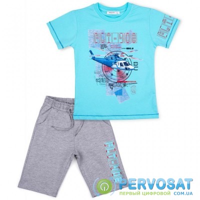 Набор детской одежды Breeze с вертолетом (10970-140B-blue)