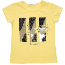 Футболка дитяча Breeze з паєтками (14299-164G-yellow) Футболка дитяча Breeze з паєтками (14299-164G-yellow)