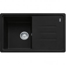 Мийка кухонна Franke Malta, фраграніт, прямокутник, з крилом, 780х500х200мм, чаша - 1, накладна, BSG 611-78 -500 , чорний матовий