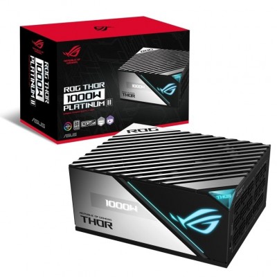 Блок живлення ASUS ROG THOR (1000W), &gt;90%, 80+ Platinum, 135mm, 1xMB 24pin(20+4), 2xCPU 8pin(4+4), 6xMolex, 12xSATA, 8xPCIe 8pin(6+2), Fully Modular, ARGB, ROG-THOR-1000P2-GAMING