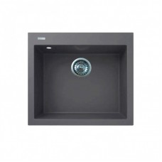 Мийка кухонна Adamant Univer, штучний камінь, квадрат, без крила, 560х500х200мм, чаша - 1, врізна, сірий