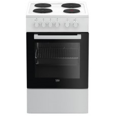 Плита електрична Beko FSS56000GW - 4 чавунні зони нагріву/50х60 см/60л/білий колір Плита електрична Beko FSS56000GW - 4 чавунні зони нагріву/50х60 см/60л/білий колір