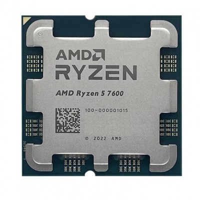 Центральний процесор AMD Ryzen 5 7600 6C/12T 3.8/5.1GHz Boost 32Mb Radeon Graphics AM5 65W w/o cooler TRAY