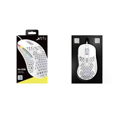 Миша Xtrfy M4, USB-A, RGB, Білий