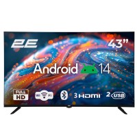 Телевізор 43" 2E LED FHD 60Hz Smart Android Black