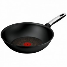 Сковорода ВОК Tefal Excellence Fusion,28см, алюміній, нержавіюча сталь, бакеліт, чорний