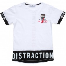 Футболка дитяча A-Yugi DISTRACTION (4104-140B-white) Футболка дитяча A-Yugi DISTRACTION (4104-140B-white)