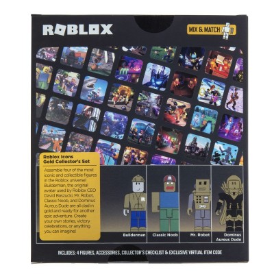 Ігровий набір Jazwares Roblox Four Figure Pack Roblox Icons - 15th Anniversary Gold Collector’s Set