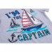 Набор детской одежды E&H с корабликами "I'm the captain" (8306-110B-gray)