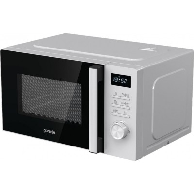 Мікрохвильова піч Gorenje, 20л, електр. керув., 800Вт, дисплей, білий