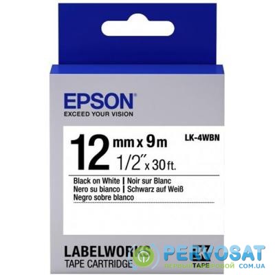 Лента для принтера этикеток EPSON LK4WBN (C53S654021)