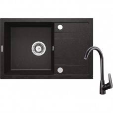 Набір для кухні Deante Corio, гранітна мийка ZRC_2113 + зміш. BMO_N62M, графіт Набір для кухні Deante Corio, гранітна мийка ZRC_2113 + зміш. BMO_N62M, графіт