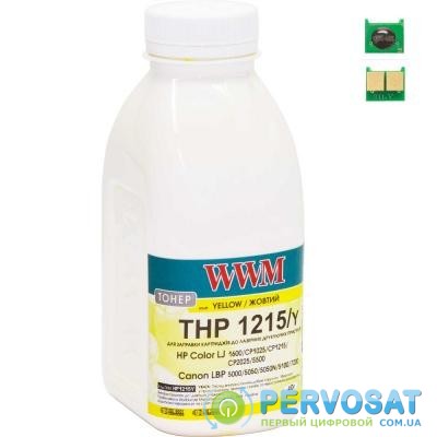 Тонер HP CLJ CP1215/CP1515/CM1312 40г Yellow +chip WWM (TC1215Y)