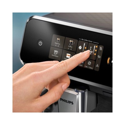 Кавомашина Philips Series 2300 LatteGo, 1.8л, зерно+мелена, автомат.капуч, дисплей, авторецептів -4, чорний