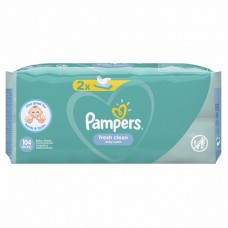 Вологі серветки Pampers Fresh Clean 2х52 шт (8001841077703) Вологі серветки Pampers Fresh Clean 2х52 шт (8001841077703)