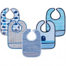 Слинявчик Luvable Friends 5 шт з візерунками, блакитний (2208 M) Слинявчик Luvable Friends 5 шт з візерунками, блакитний (2208 M)