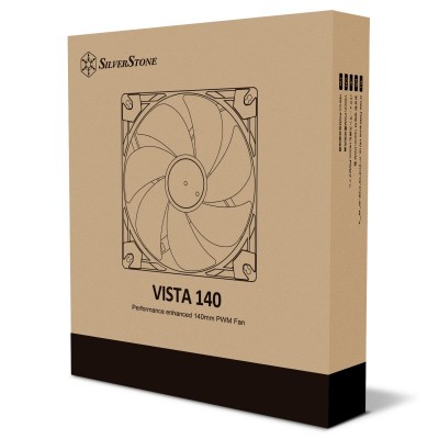 Корпусний вентилятор SilverStone Vista VS140B, 140mm, 1600rpm, 4pin PWM, 30.8dBa