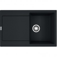 Мийка кухонна Franke Maris, фраграніт, прямокутник, з крилом, 780х500х200мм, чаша - 1, врізна, MRG 611, чорний матовий Мийка кухонна Franke Maris, фраграніт, прямокутник, з крилом, 780х500х200мм, чаша - 1, врізна, MRG 611, чорний матовий
