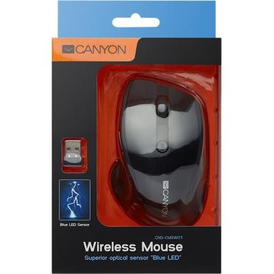 Мышка CANYON CNS-CMSW01BL Wireless Black/Blue (CNS-CMSW01BL)