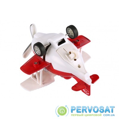 Same Toy Самолет металлический инерционный  Aircraft со светом и музыкой (красный)