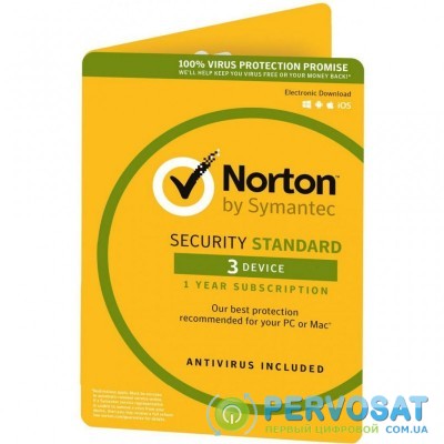 Антивирус Norton by Symantec NORTON SECURITY DELUXE 3D 3 Year 3 Device ESD key (21390880)