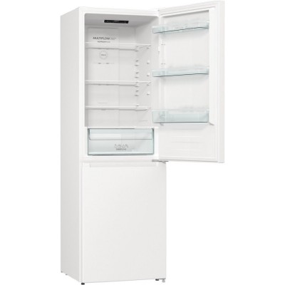 Холодильник з нижн. мороз. камерою Gorenje, 185х60х60см, 2 двері, 203(99)л, А++, NoFrost+, LED дисплей, Зона св-ті, білий