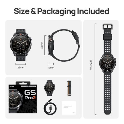 Смарт-годинник Mibro GS Pro 2 48мм, 1.43", 466x466, AMOLED, BT 5.3, GPS, 5 ATM, темно-сірий Смарт-годинник Mibro GS Pro 2 48мм, 1.43", 466x466, AMOLED, BT 5.3, GPS, 5 ATM, темно-сірий