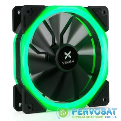 Кулер для корпуса Vinga LED fan-02 green