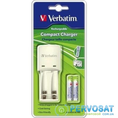 Зарядное устройство для аккумуляторов Verbatim Compact Charger + 2*AAA 1000mAh (49944)