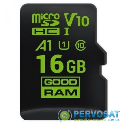 Карта памяти GOODRAM 16GB microSDHC Class 10 UHS-I (M1A0-0160R11)