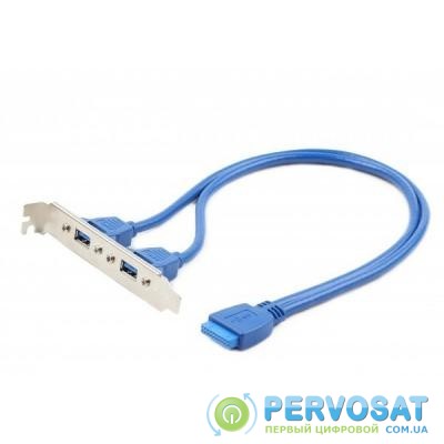 Кабель для передачи данных USB 3.0 розетка на кронштейні 10P 45 см Cablexpert (CC-USB3-RECEPTACLE)