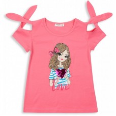 Футболка дитяча Breeze з дівчинкою (12361-128G-peach) Футболка дитяча Breeze з дівчинкою (12361-128G-peach)