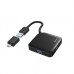 HAMA 4 Ports USB 3.2, USB-C Adapter Black
