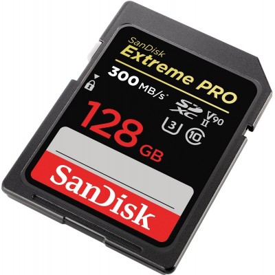 Карта пам'яті SanDisk 128GB SDXC C10 UHS-II U3 V90 R300/W260MB/s Extreme Pro