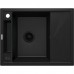 Мийка кухонна Deante Magnetic, граніт, прямокут., з крилом, 640х500х219мм, чаша - 1, врізна, чорний матовий