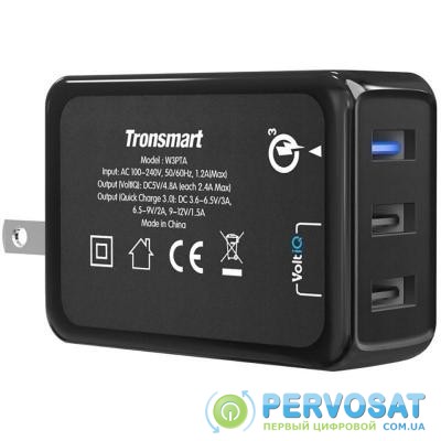 Зарядное устройство Tronsmart W3PTA 42W Quick Charge 3.0 USB Wall Charger Black (210778)