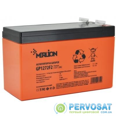 Батарея к ИБП Merlion 12V-7.2Ah PREMIUM (GP1272F2PREMIUM)