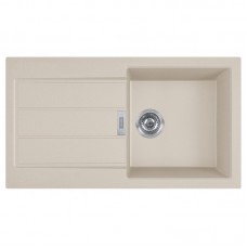 Мийка кухонна Franke Sirius, тектонайт, прямокутник, з крилом, 780х435х200мм, чаша - 1, накладна, S2D Slim 611-78 , сахара