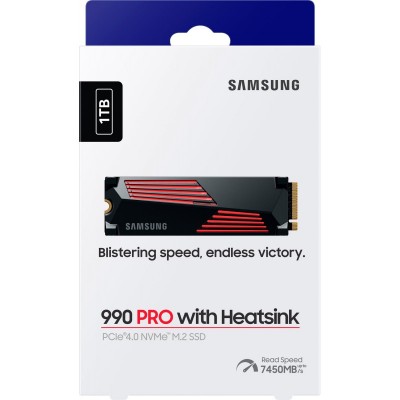 Накопичувач SSD Samsung M.2 1TB PCIe 4.0 990PRO + радіатор