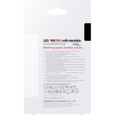 Накопичувач SSD Samsung M.2 1TB PCIe 4.0 990PRO + радіатор