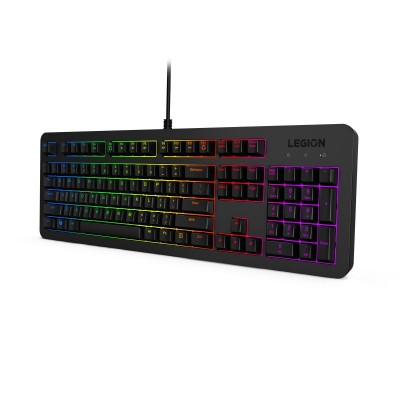 Клавіатура мембранна Lenovo Legion K300 104key, USB-A, EN/UKR, RGB, чорний